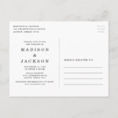 Carte Postale Faire-part Blush Floral Change La Date Mariage Postponton (Dos)