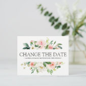 Carte Postale Faire-part Blush moderne | MARIAGE rose MODIFIER LA DATE (Debout devant)