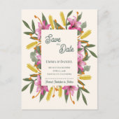 Carte Postale Faire-part Blush Pink Lily Botanical Romantic Wedding (Devant)