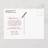 Carte Postale Faire-part Blush Pink Peonies & Photo Wedding Save the Date (Dos)