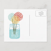 Carte Postale Faire-part Bocal Mason avec tableau noir Enregistrer la date (Dos)