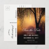 Carte Postale Faire-part Bocaux Mason Lumières de Guirlande Élégant enregis (Devant / Derrière)