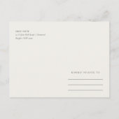 CARTE POSTALE FAIRE-PART BOHO BOIS ROSE EN FEUILLAGE FLEURS DE CAMPAGNE SAU (Dos)