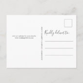 Carte Postale Faire-part Boho Bois vert Script Mariage Enregistrer La Date (Dos)