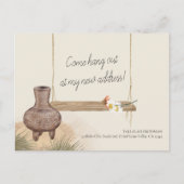 Carte Postale Faire-part Boho Chic déménage à une nouvelle adresse (Devant)