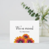 Carte Postale Faire-part Boho Daisies Simple Botanique Nous Avons Déménagé (Debout devant)