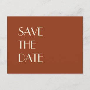 Carte Postale Faire-part Boho Deco d'automne   Rust Enregistrer la date