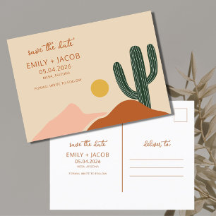 Carte Postale Faire-part Boho Desert Budget Wedding Enregistrer la date
