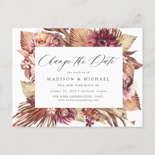 Carte Postale Faire-part Boho Desert Floral Modifier la date
