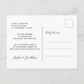 Carte Postale Faire-part Boho Dusty Rose Eucalyptus Floral Enregistrer la d (Dos)