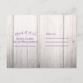 Carte Postale Faire-part Boho Feathers Wreath & String Lights Enregistrer l (Dos)