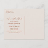Carte Postale Faire-part Boho Fleurs Arc en terre cuite Enregistrer la date (Dos)