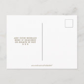 Carte Postale Faire-part boho floral flamingo mariage enregistrer la date (Dos)