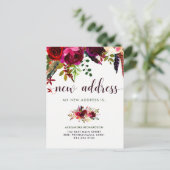 Carte Postale Faire-part Boho Floral | Nouvelle adresse (Debout devant)