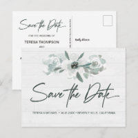 Boho Floral Watercolor Modern Enregistrer la date