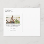 Carte Postale Faire-part Boho Gold Parties scintillant Feather Photo Gradua (Dos)