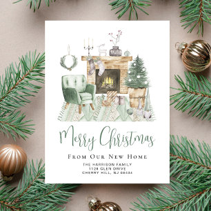 Carte Postale Faire-part Boho Joyeux Noël Nouvelle Maison Vacances Déménage