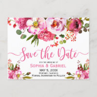 Boho Mariage Typographie Florale Aquarelle Rose