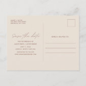 Carte Postale Faire-part Boho Pampas Grass photo mariage Enregistrer la dat (Dos)