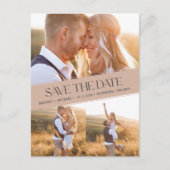Carte Postale Faire-part Boho Photo Collage Mariage rustique Enregistrer la (Devant)