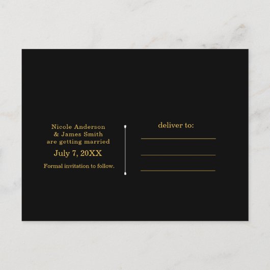 Carte Postale Faire-part Boho rustique Bohemian Cow Bull Enregistrer la dat (Dos)