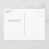 Carte Postale Faire-part Boho Rustique Fleurs Neutres Mariage Enregistrer L (Dos)