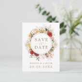 Carte Postale Faire-part Boho Rustique Pampas Mariage de verdure en herbe (Debout devant)
