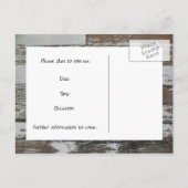 Carte Postale Faire-part Bois ancien, Croix de fer forgé Enregistrer la dat (Dos)