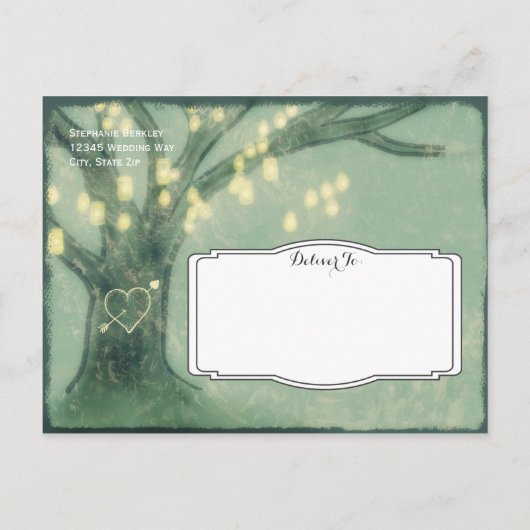 Carte Postale Faire-part Bois de chêne rustique Mason Jarres Enregistrer la (Dos)