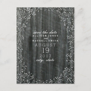 Carte Postale Faire-part Bois de respiration du bébé inspiré Save the Date