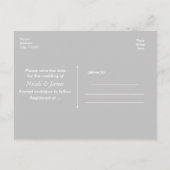 Carte Postale Faire-part Bois foncé ÉCONOMISER LA DATE Rustique Mariage Pho (Dos)