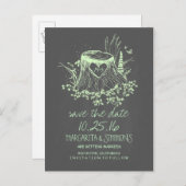 Carte Postale Faire-part boisé coeur boisé boisé boisé pays rustique enregi (Devant / Derrière)