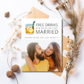 Carte Postale Faire-part Boissons gratuites Budget Mariage Enregistrer la d