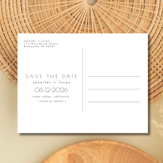 Carte Postale Faire-part Boissons gratuites Winery Wedding Enregistrer la d