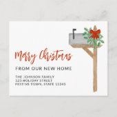 Carte Postale Faire-part Boîte aux lettres déménagement Joyeux Noël  (Devant)