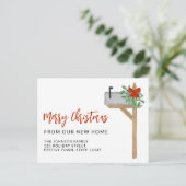 Carte Postale Faire-part Boîte aux lettres déménagement Joyeux Noël  (Debout devant)