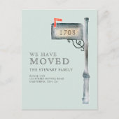 Carte Postale Faire-part Boîte aux lettres peinte aquarelle nouvelle maison (Devant)