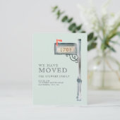 Carte Postale Faire-part Boîte aux lettres peinte aquarelle nouvelle maison (Debout devant)