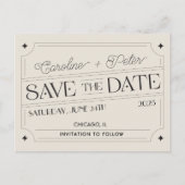 Carte Postale Faire-part Boîte d'allumettes "Save the Date" inspirée des ob (Devant)