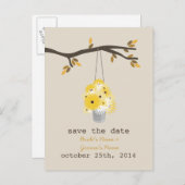 Carte Postale Faire-part Boîte de fleurs sauvages Mariage d'automne Enregis (Devant / Derrière)