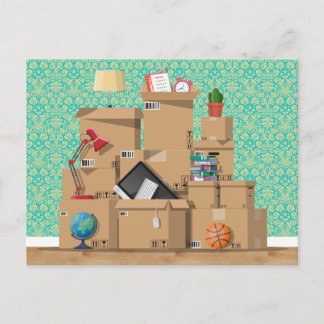 Carte Postale Faire-part Boîtes de déménagement Adresse de résidence de la