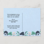 Carte Postale Faire-part bold blue tree changement d'adresse nouvelle maiso (Dos)