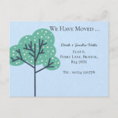 Carte Postale Faire-part bold blue tree changement d'adresse nouvelle maiso (Devant)