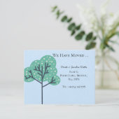 Carte Postale Faire-part bold blue tree changement d'adresse nouvelle maiso (Debout devant)