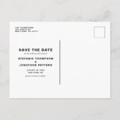 Carte Postale Faire-part Bold Modern Calligraphy Enregistrer la photo de la (Dos)