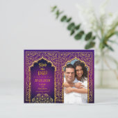 Carte Postale Faire-part Bollywood Arabian Nights Sauvez la date (Debout devant)