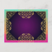 Carte Postale Faire-part Bollywood Arabian Nights Sauvez la date (Dos)