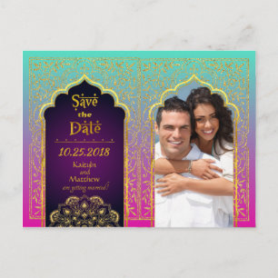 Carte Postale Faire-part Bollywood Arabian Nights Sauvez la date