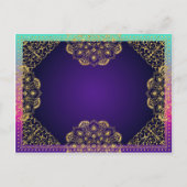 Carte Postale Faire-part Bollywood Arabian Nights Sauvez la date (Dos)