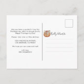 Carte Postale Faire-part Bon thanksgiving Nouveau Citrouille de résidence P (Dos)